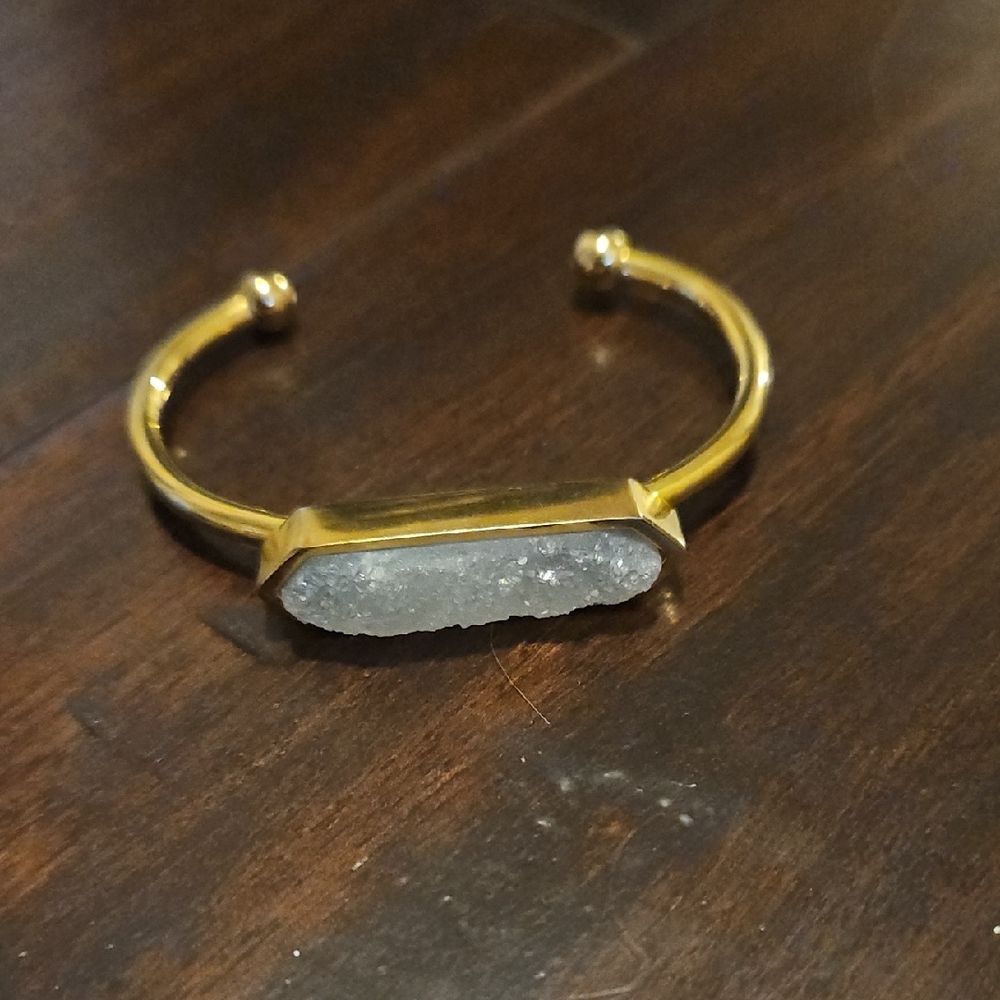Kinsley Armelle Druzy Stone Cuff Bracelet